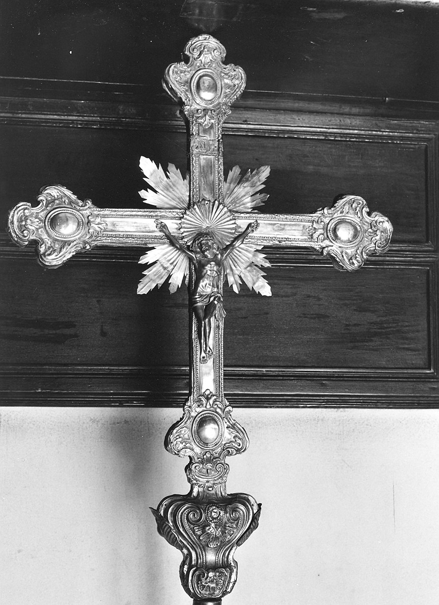 croce processionale - ambito piacentino (prima metà sec. XVIII)