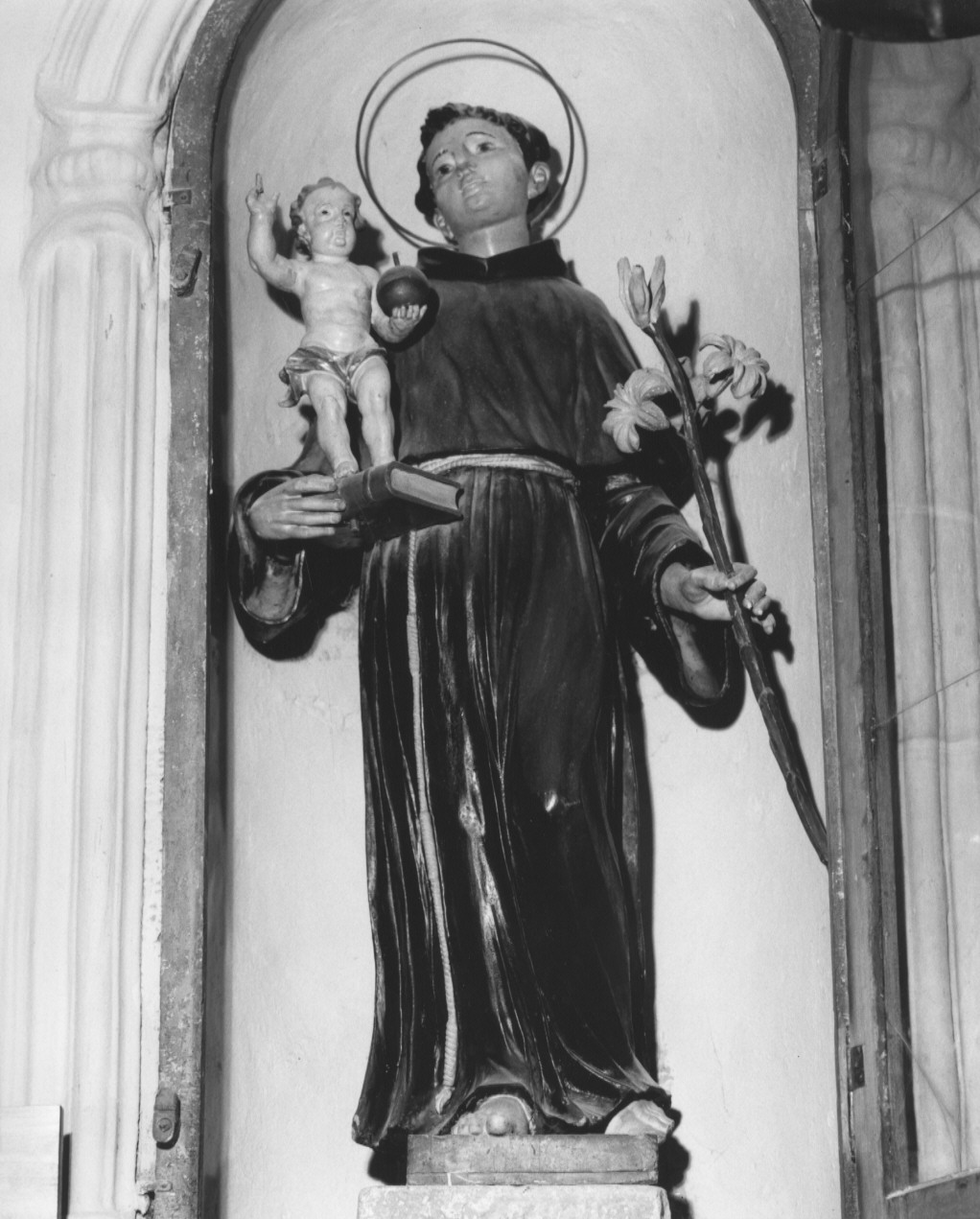 Sant'Antonio da Padova con il bambino (statua) - produzione parmense (inizio sec. XX)