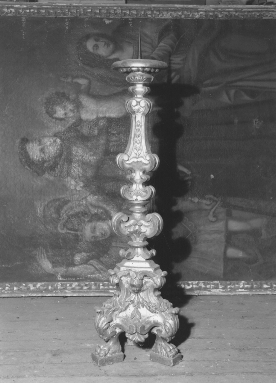candeliere d'altare - bottega parmense (metà sec. XVIII)