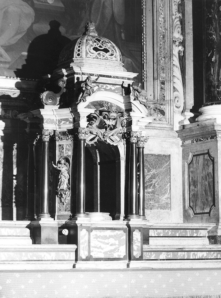 tabernacolo - a frontale architettonico - bottega parmense (seconda metà sec. XVII)