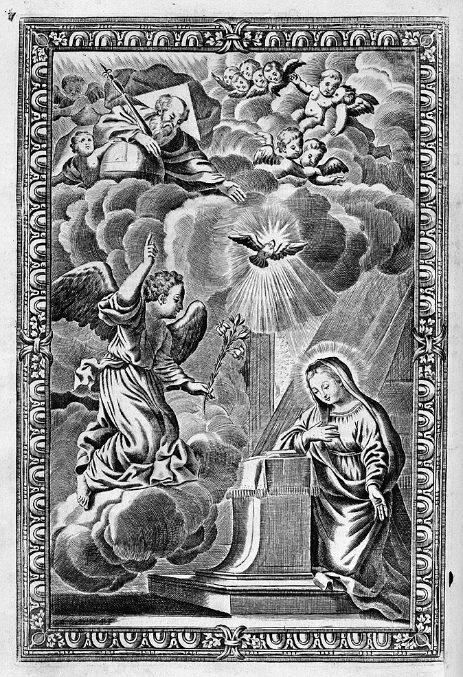Annunciazione (dipinto) di Piccini Isabella (sec. XVIII)