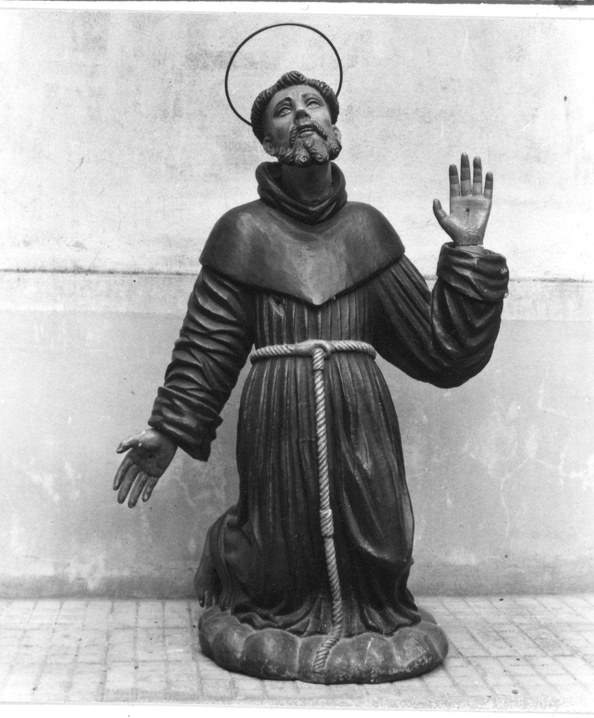 San Francesco d'Assisi riceve le stimmate (statua) - ambito piacentino (sec. XVI)