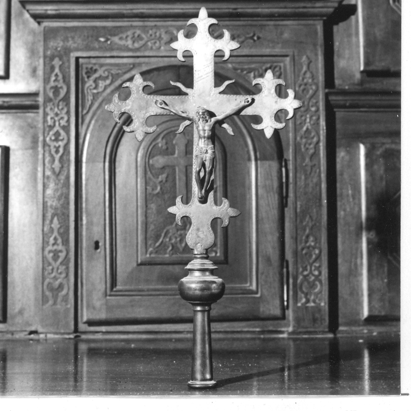 croce processionale - ambito piacentino (inizio sec. XVIII)