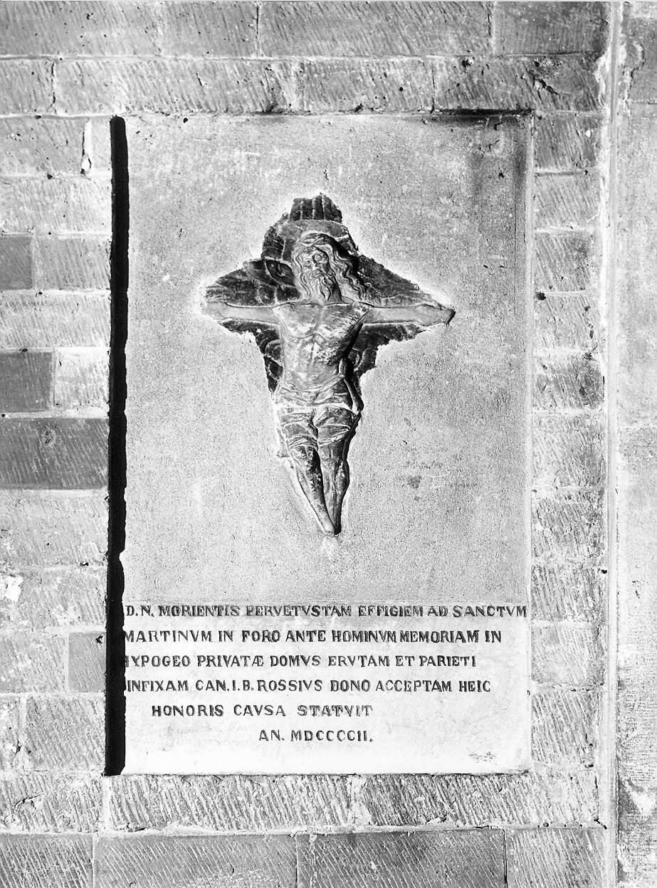 crocifissione di Cristo (scultura) - ambito piacentino (sec. XV)
