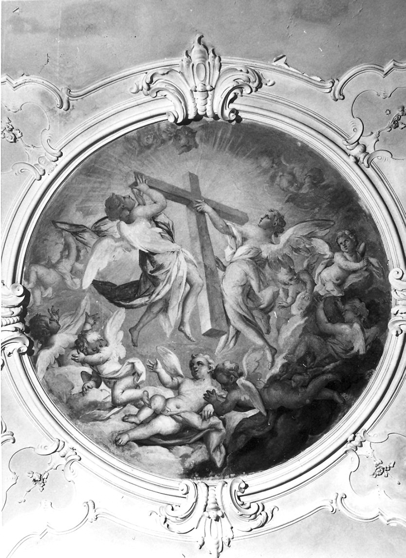 Angeli in adorazione della Croce (dipinto) di Rubini Pietro (prima metà sec. XVIII)