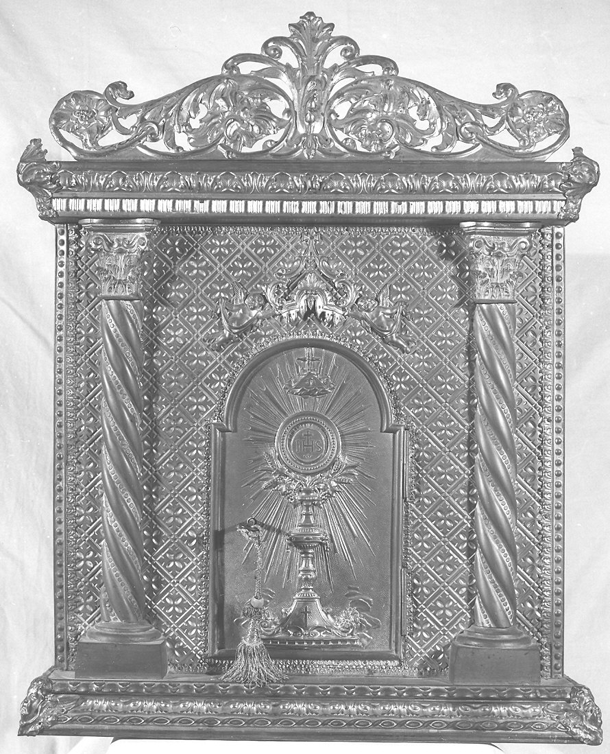 tabernacolo - a frontale architettonico - produzione Italia settentrionale (fine/inizio secc. XIX/ XX)