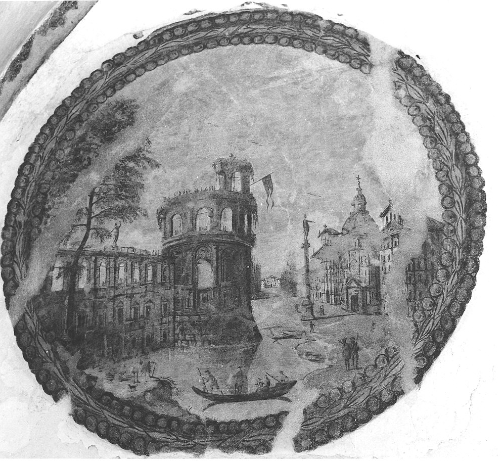 veduta prospettica di Venezia (decorazione pittorica, complesso decorativo) - ambito parmense (sec. XVIII)