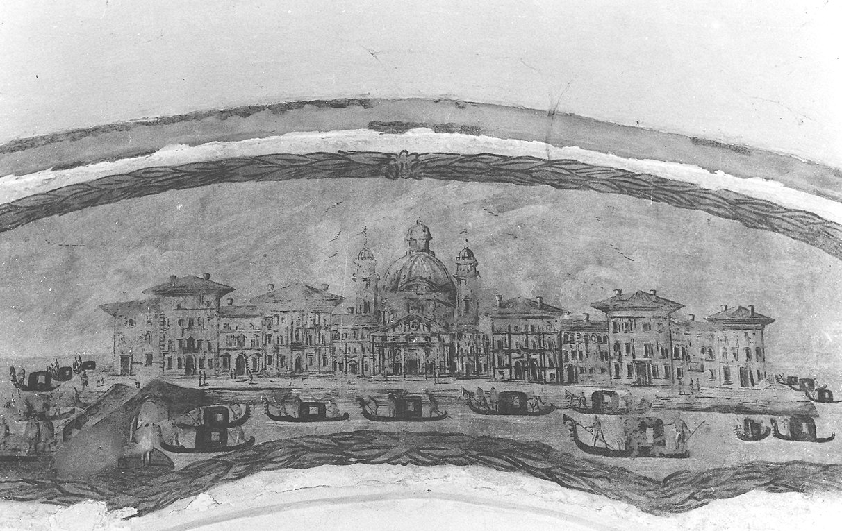 veduta prospettica di Venezia (decorazione pittorica, complesso decorativo) - ambito parmense (sec. XVIII)