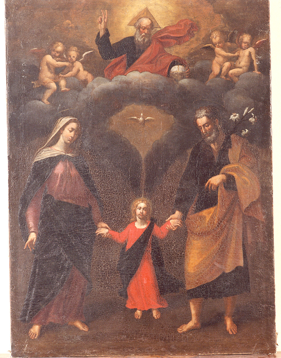 Sacra Famiglia e Trinità (dipinto) - ambito Italia meridionale (primo quarto sec. XVII)