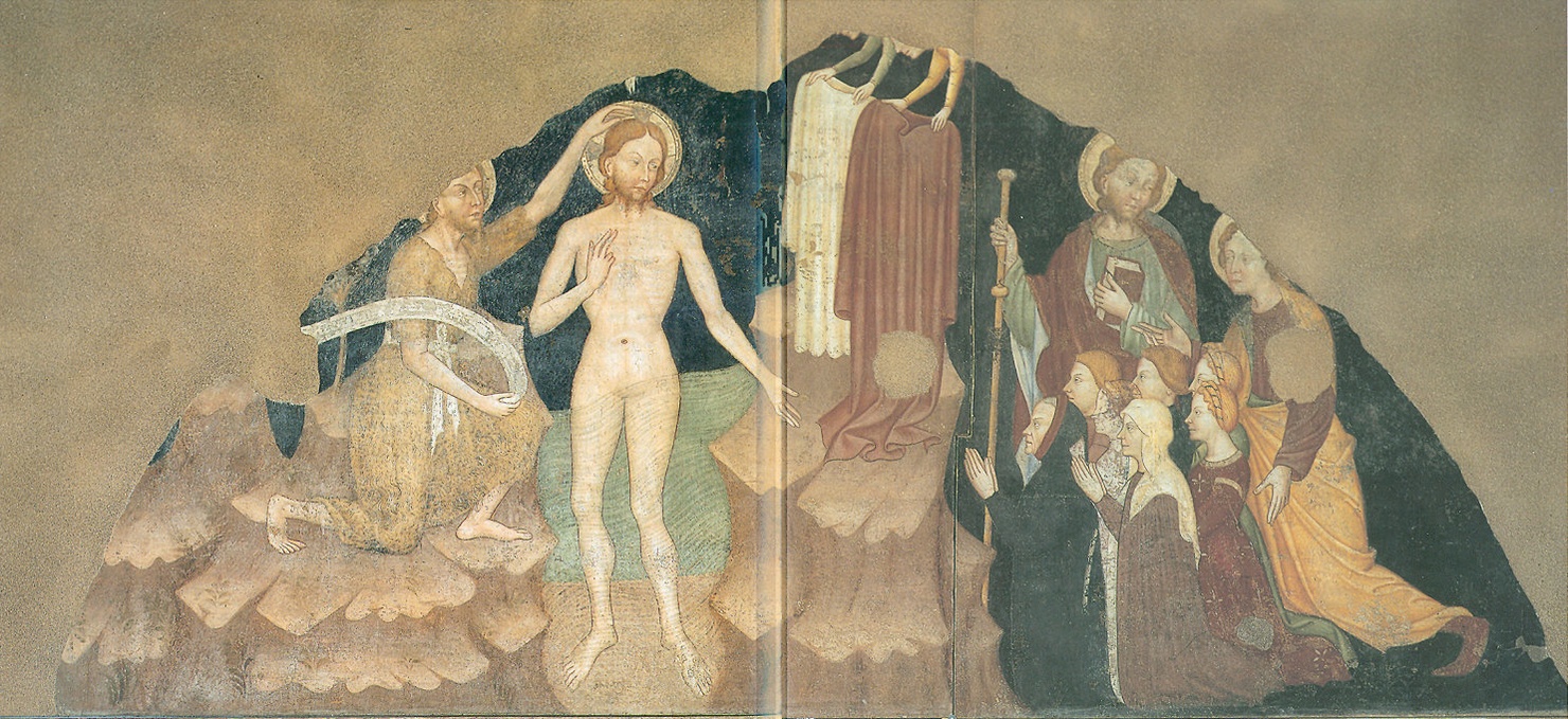 battesimo di Cristo (dipinto, frammento) di Maestro di Santa Caterina (ultimo quarto sec. XIV)