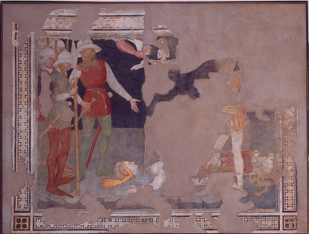 decollazione di Santa Caterina (dipinto, frammento) di Maestro di Santa Caterina (ultimo quarto sec. XIV)