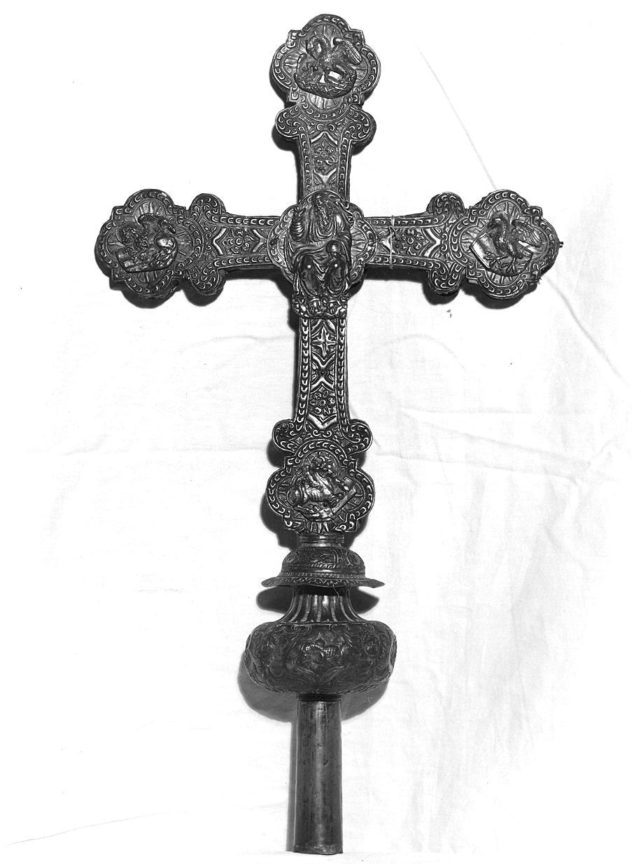 croce processionale - ambito lombardo (prima metà, inizio sec. XVI, sec. XVII)