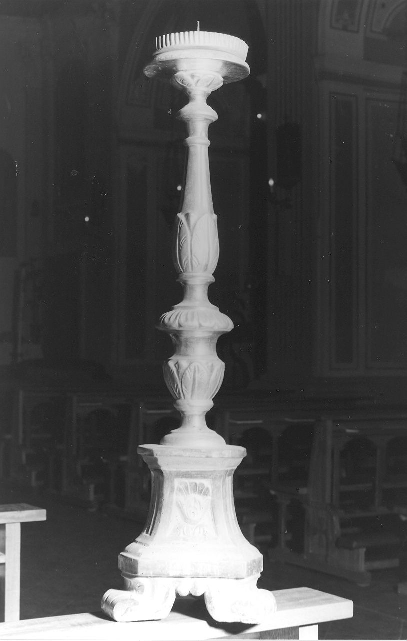 candeliere d'altare, serie - ambito parmense-piacentino (fine sec. XIX)