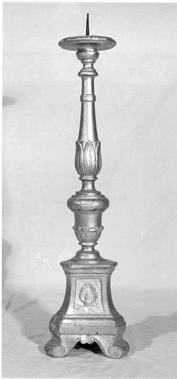 candeliere d'altare, serie - ambito parmense (prima metà sec. XIX)