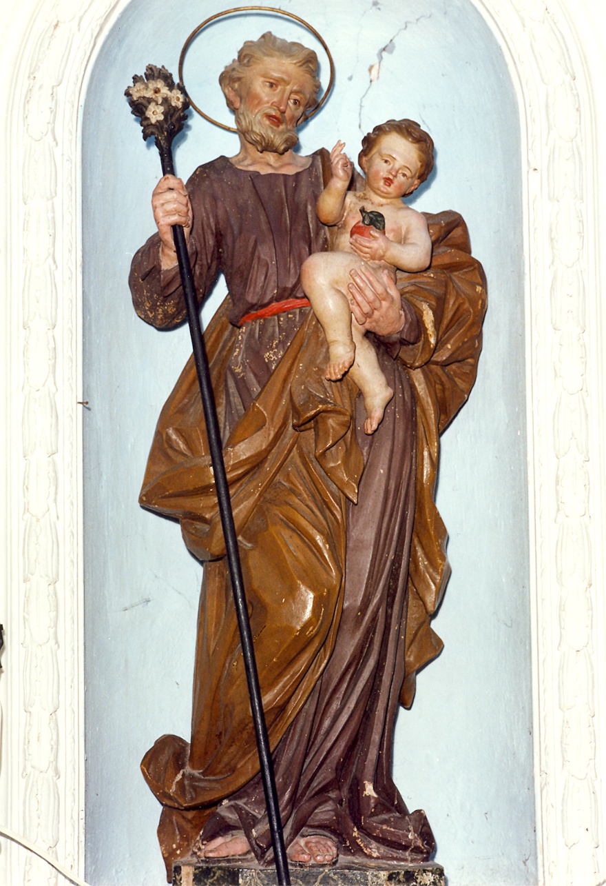 San Giuseppe e Gesù Bambino (statua) di Geernaert Jan Hermansz (attribuito) (sec. XVIII)