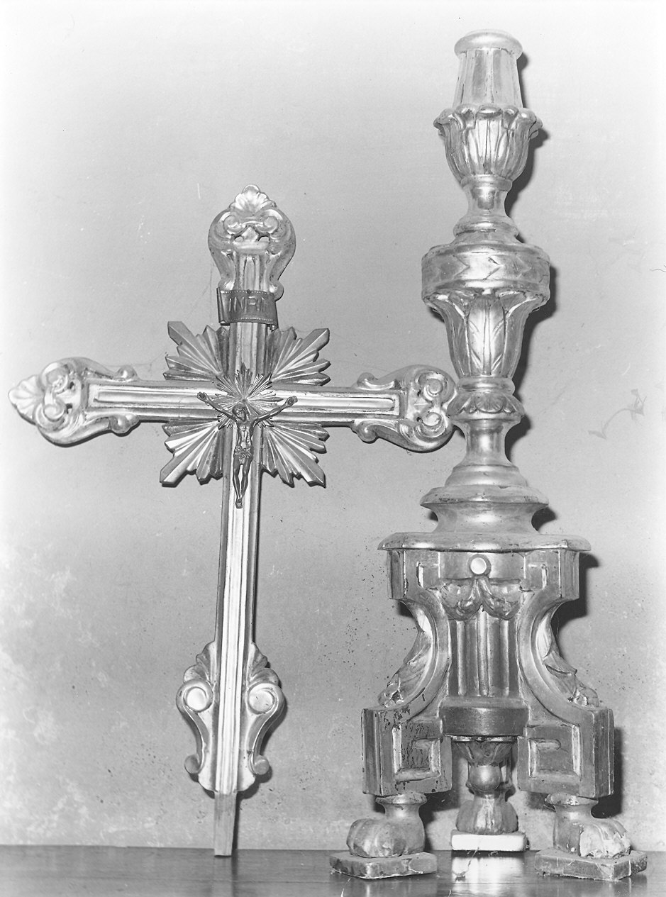 croce d'altare - ambito parmense-piacentino (primo quarto, seconda metà sec. XIX, sec. XIX)