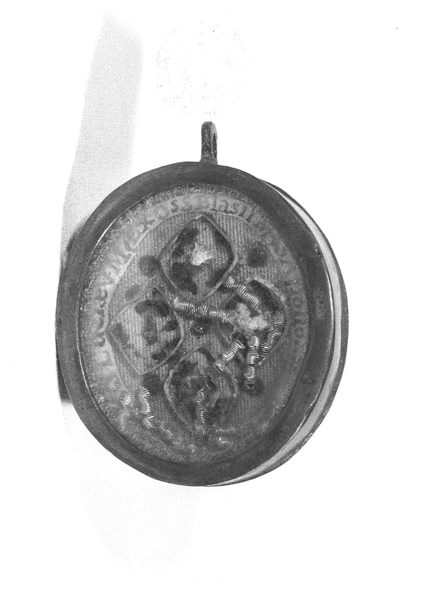 reliquiario a capsula - a medaglione - ambito parmense (fine/inizio secc. XVIII/ XIX)