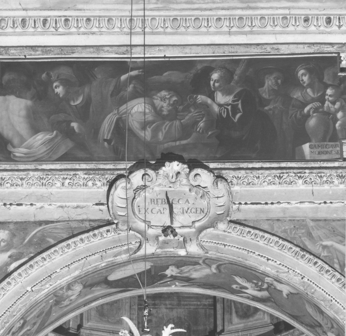 Rebecca al pozzo (dipinto) di Gavasetti Camillo (sec. XVII)