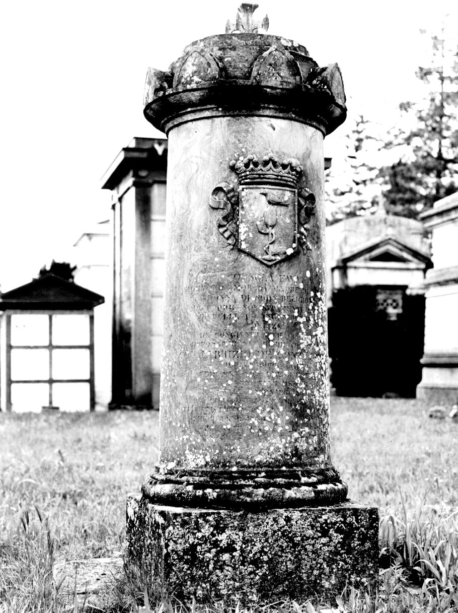 monumento funebre - a cippo - ambito parmense (prima metà sec. XIX)