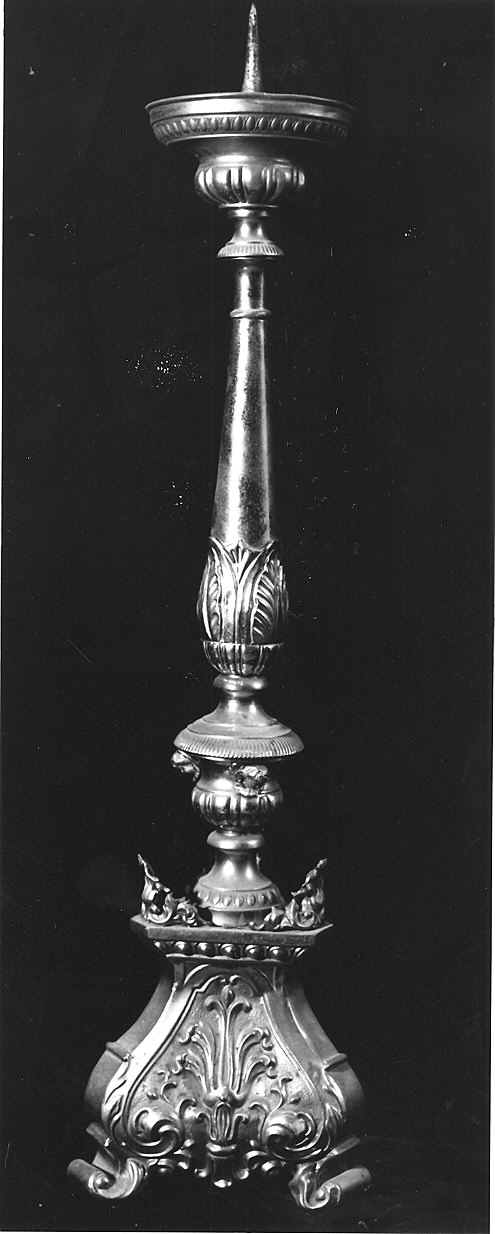 candeliere d'altare, serie - ambito parmense (inizio sec. XX)