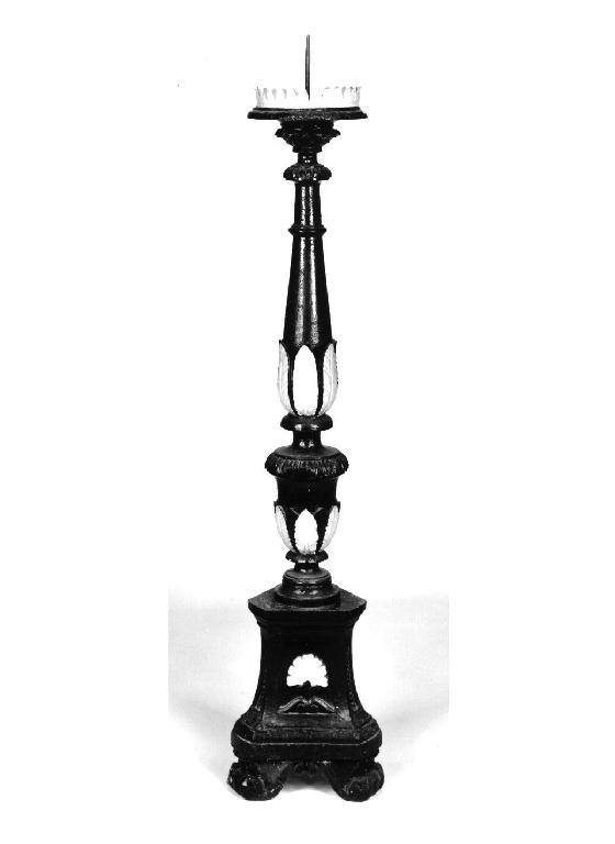 candelabro funebre, serie - ambito parmense (prima metà sec. XIX)