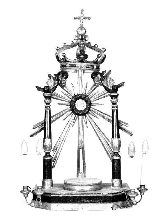 tronetto per esposizione eucaristica - ambito parmense (sec. XIX)