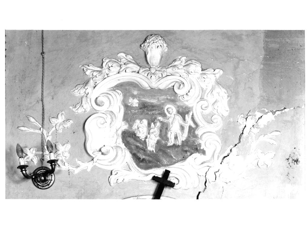Battesimo di Cristo (decorazione plastico-pittorica) - ambito emiliano (seconda metà sec. XVIII)