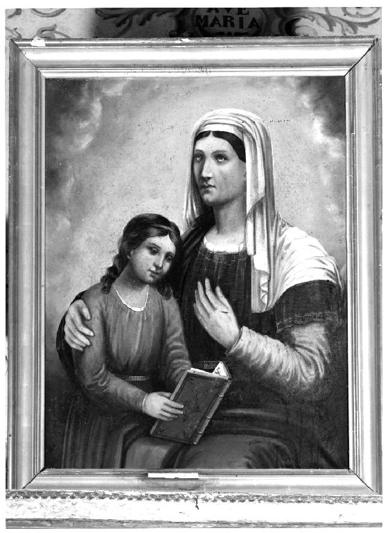 Sant'Anna e la Vergine Maria bambina (dipinto) - ambito parmense (sec. XIX)