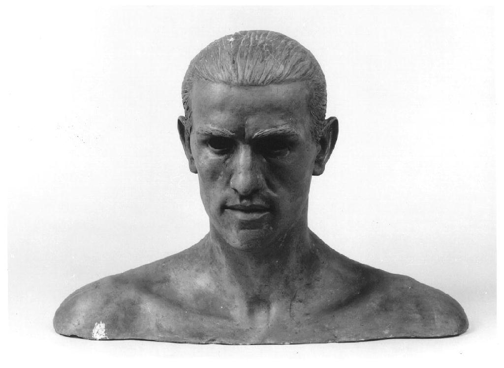 testa di uomo (scultura, opera isolata) - manifattura parmense (inizio sec. XX)