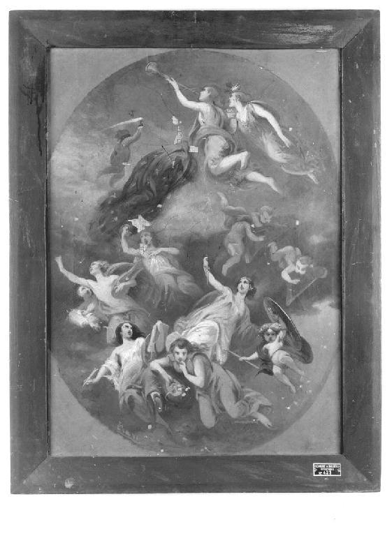 La Tragedia, figura allegorica femminile (dipinto, opera isolata) di Levi Gioacchino (terzo quarto sec. XIX)