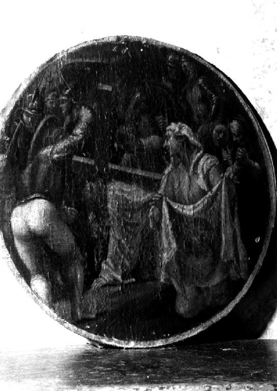 mistero nono: Salita di Cristo al Monte Calvario (dipinto, elemento d'insieme) di Campi Vincenzo (sec. XVI)