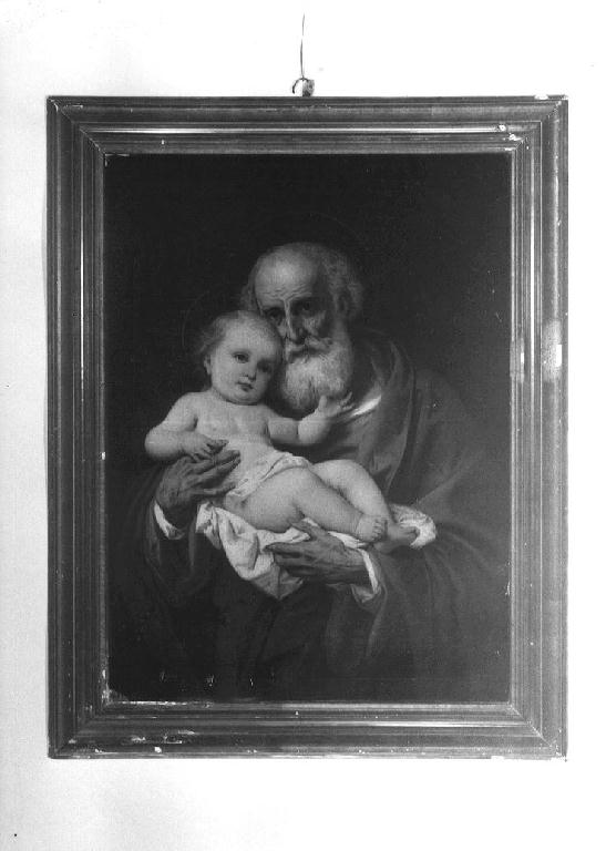 San Giuseppe con Gesù bambino (immagine devozionale) - bottega di Varisco Grignaschi (fine/inizio secc. XIX/ XX)
