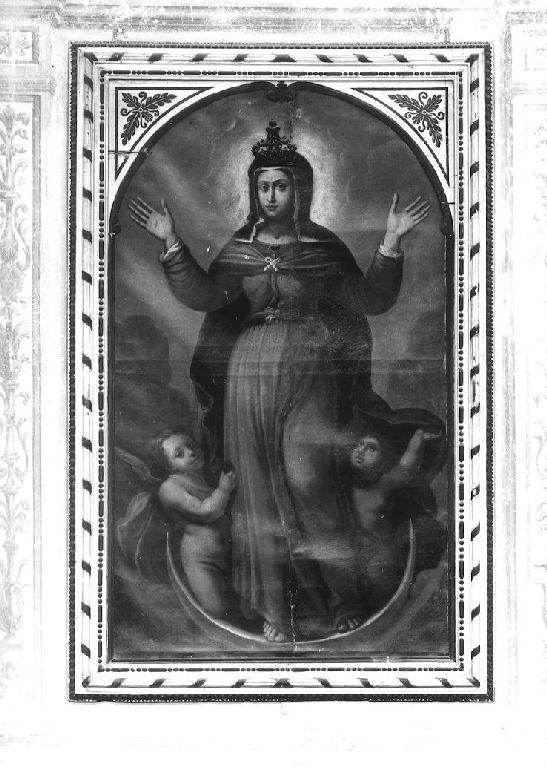 Madonna Immacolata (pala d'altare) di Lazzaroni Giovanni Battista (attribuito) (metà sec. XVII)