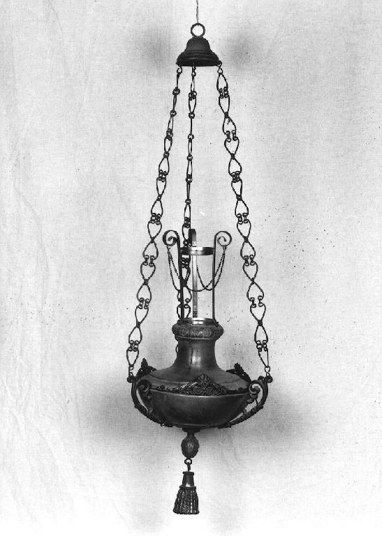 lampada pensile, serie - produzione Italia settentrionale (fine/inizio secc. XIX/ XX)