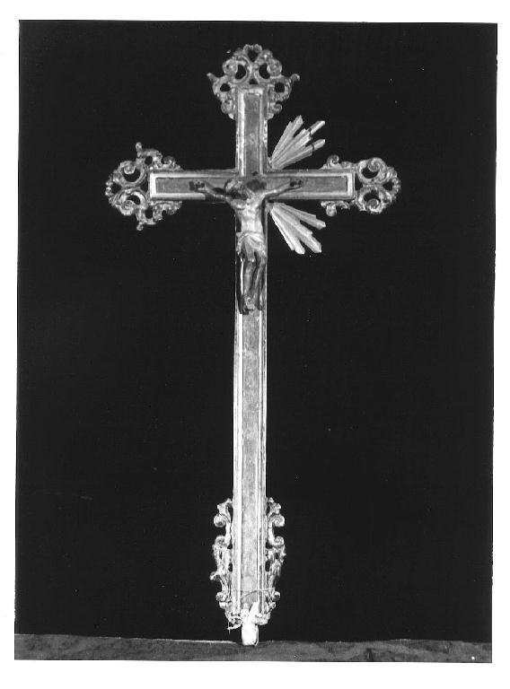 croce processionale - ambito parmense (prima metà sec. XVIII)