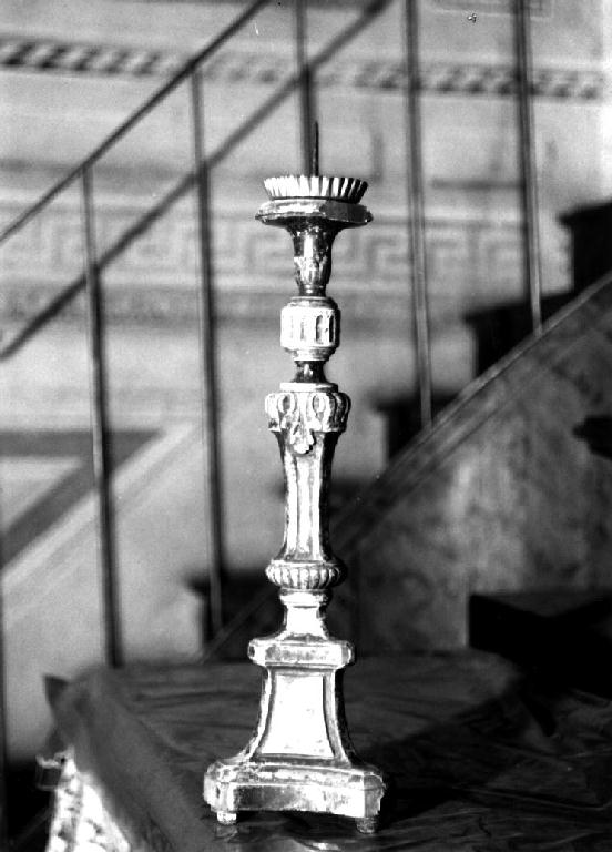 candeliere d'altare, serie - ambito parmense (secondo quarto sec. XIX)