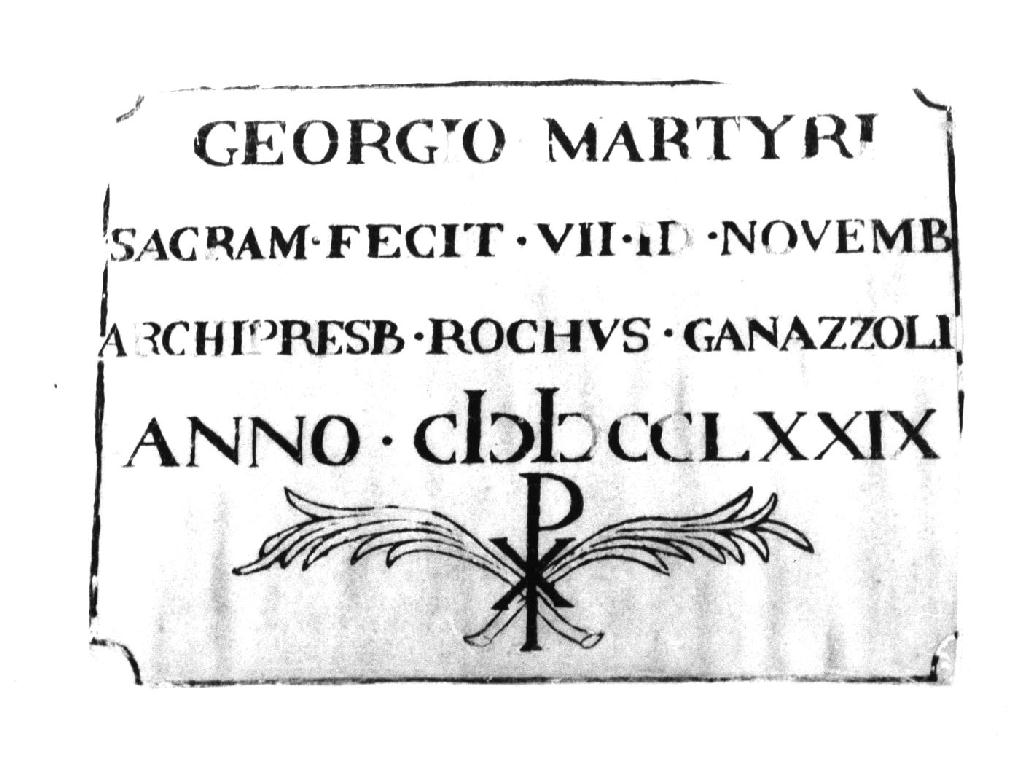 lapide commemorativa - ambito parmense (sec. XVIII)