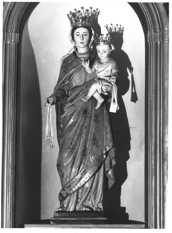 Madonna del Carmelo con Bambino (statua) - ambito parmense (inizio sec. XX)