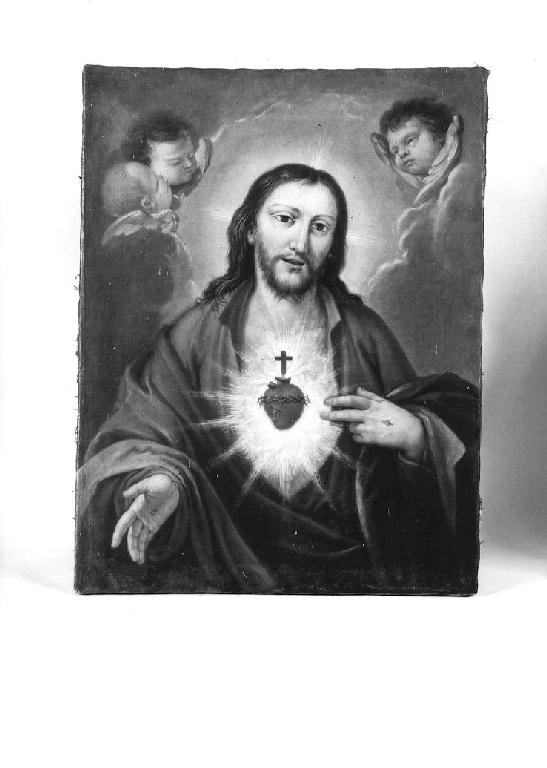 Sacro Cuore di Gesù (dipinto) di Dal Verme Carlo Angelo (sec. XIX)