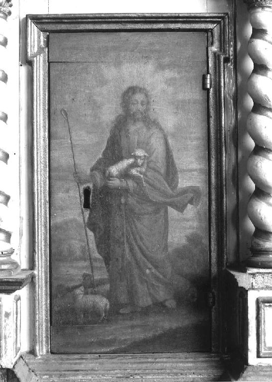 Cristo Buon Pastore/ Angeli con simbolo della Passione (dipinto, complesso decorativo) - ambito emiliano-lombardo (prima metà sec. XVII)