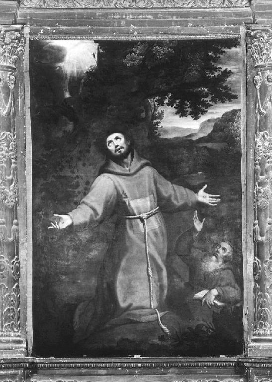 San Francesco riceve le stimmate (dipinto, opera isolata) di Mainardi Andrea detto Chiaveghino (sec. XVII)