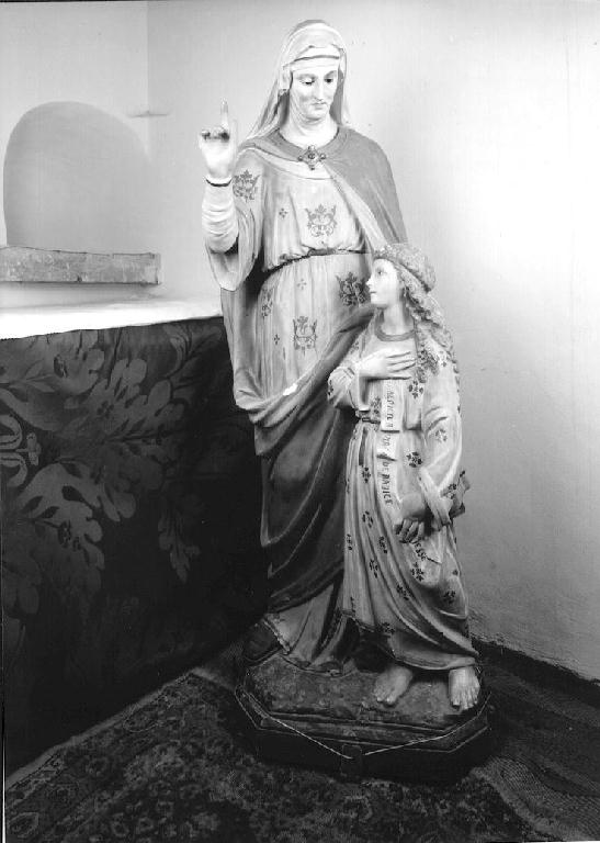 Maria Vergine bambina e Sant'Anna (gruppo scultoreo) - ambito faentino (prima metà sec. XX)