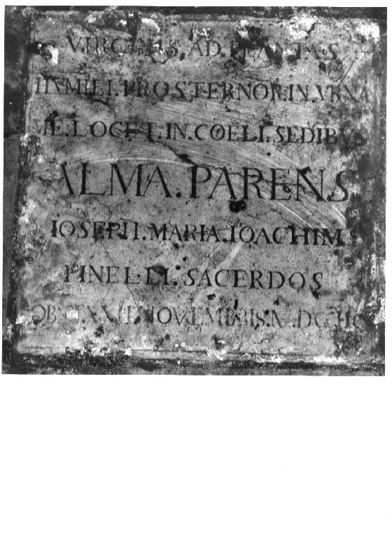 lapide tombale, opera isolata - ambito parmense (sec. XVIII)