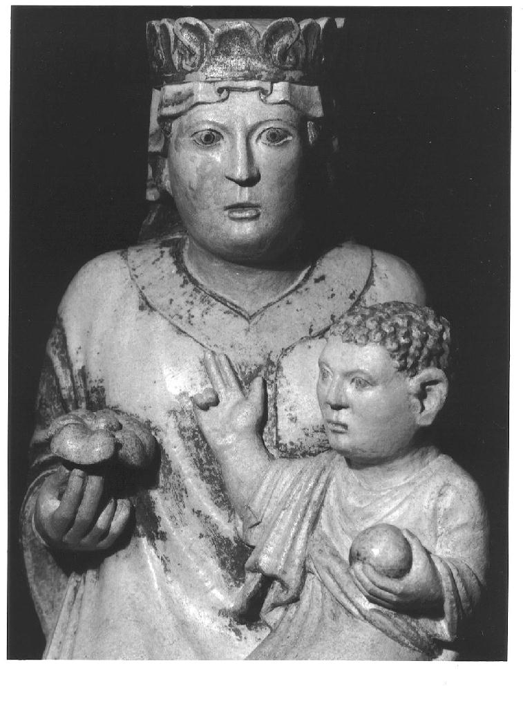 Madonna della rosa/ Madonna di Sant'Elisabetta, Madonna con Bambino (gruppo scultoreo, opera isolata) di Antelami Benedetto (primo quarto sec. XIII)