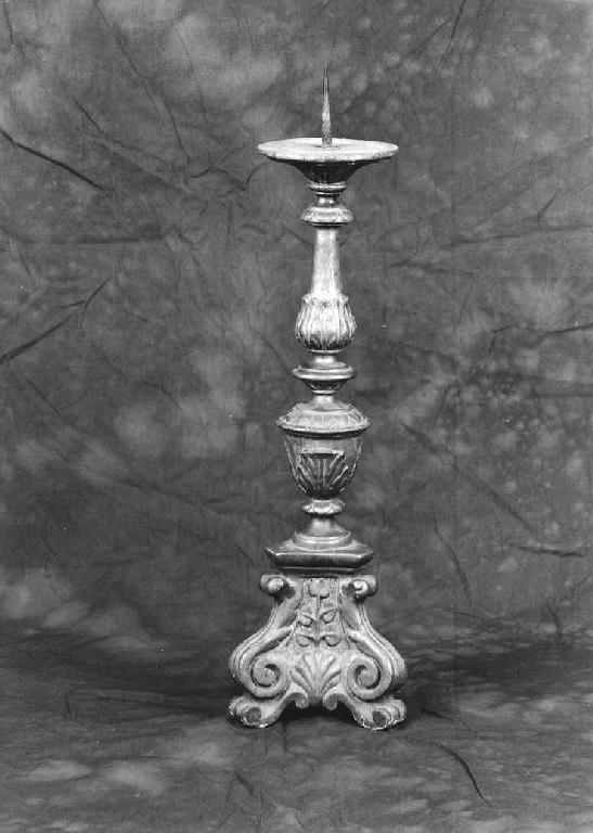 candeliere d'altare, serie - ambito parmense (sec. XIX)