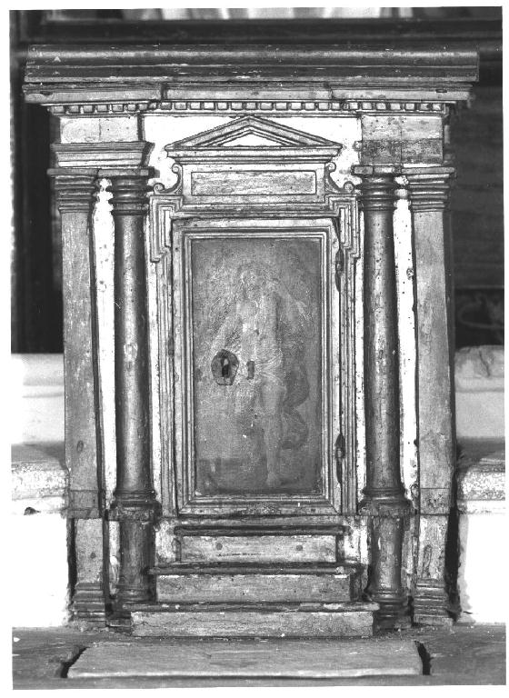 tabernacolo - a frontale architettonico - ambito parmense (sec. XVIII)
