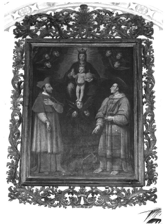 Madonna con Bambino, San Lorenzo e San Carlo Borromeo (dipinto) - ambito emiliano (prima metà sec. XVII)