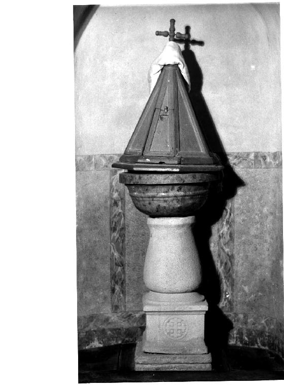 coperchio del fonte battesimale - ambito parmense (fine/inizio secc. XIX/ XX)