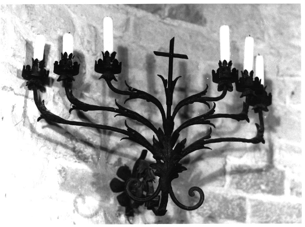 candeliere da parete di chiesa, serie - ambito parmense (sec. XIX)