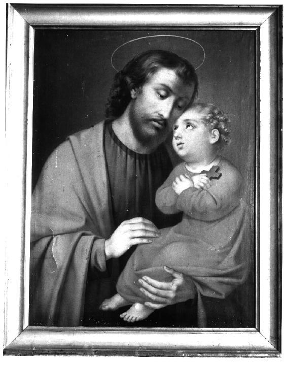 San Giuseppe e Gesù Bambino (immagine devozionale) - produzione Italia settentrionale (inizio sec. XX)